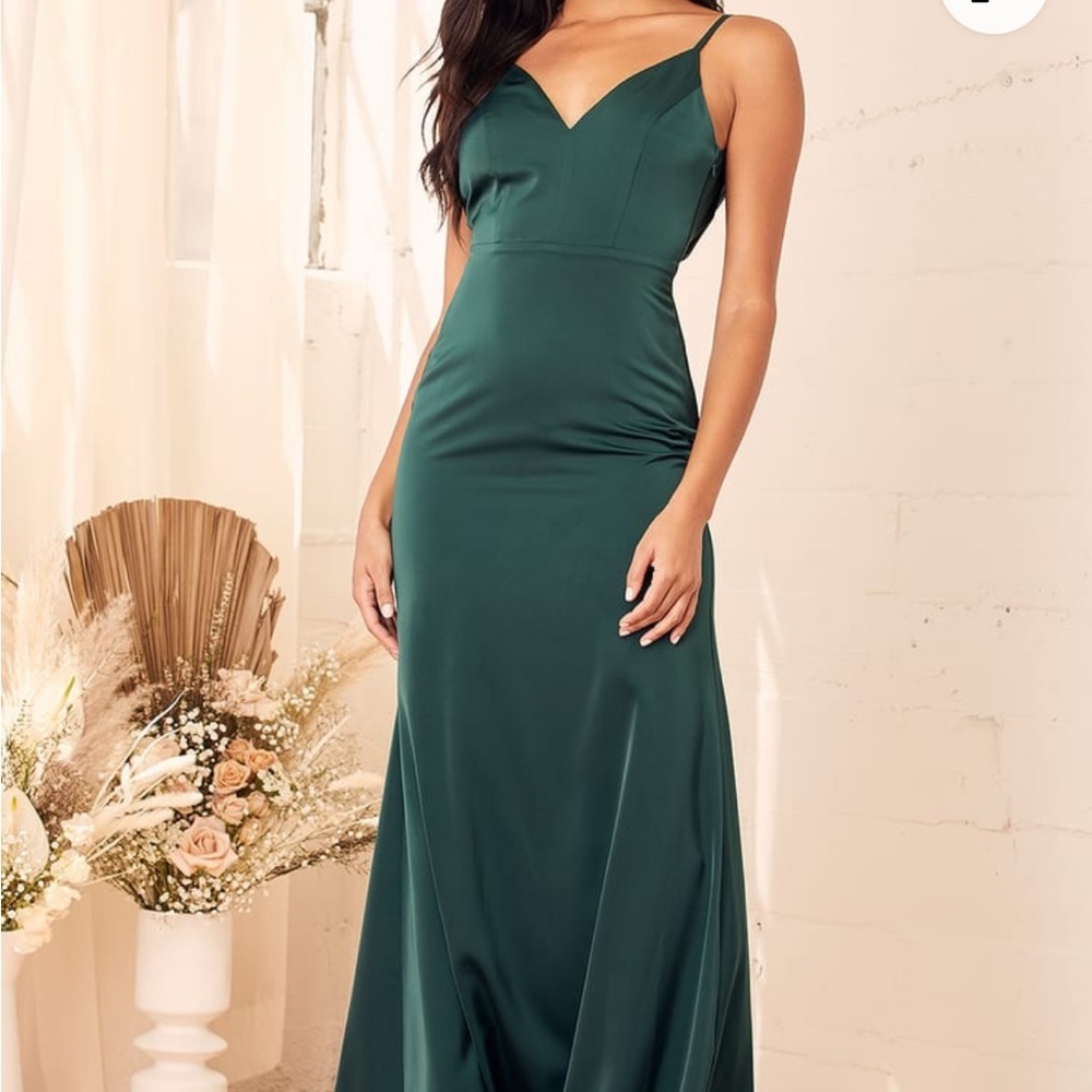 NWT Dark Green Lulu’s Dress